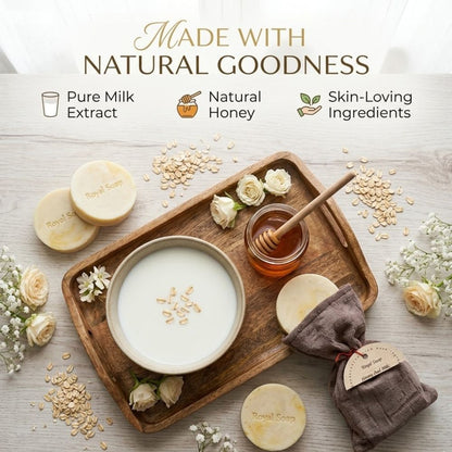100% Natural Soap (Milk and Honey) Pack of 6