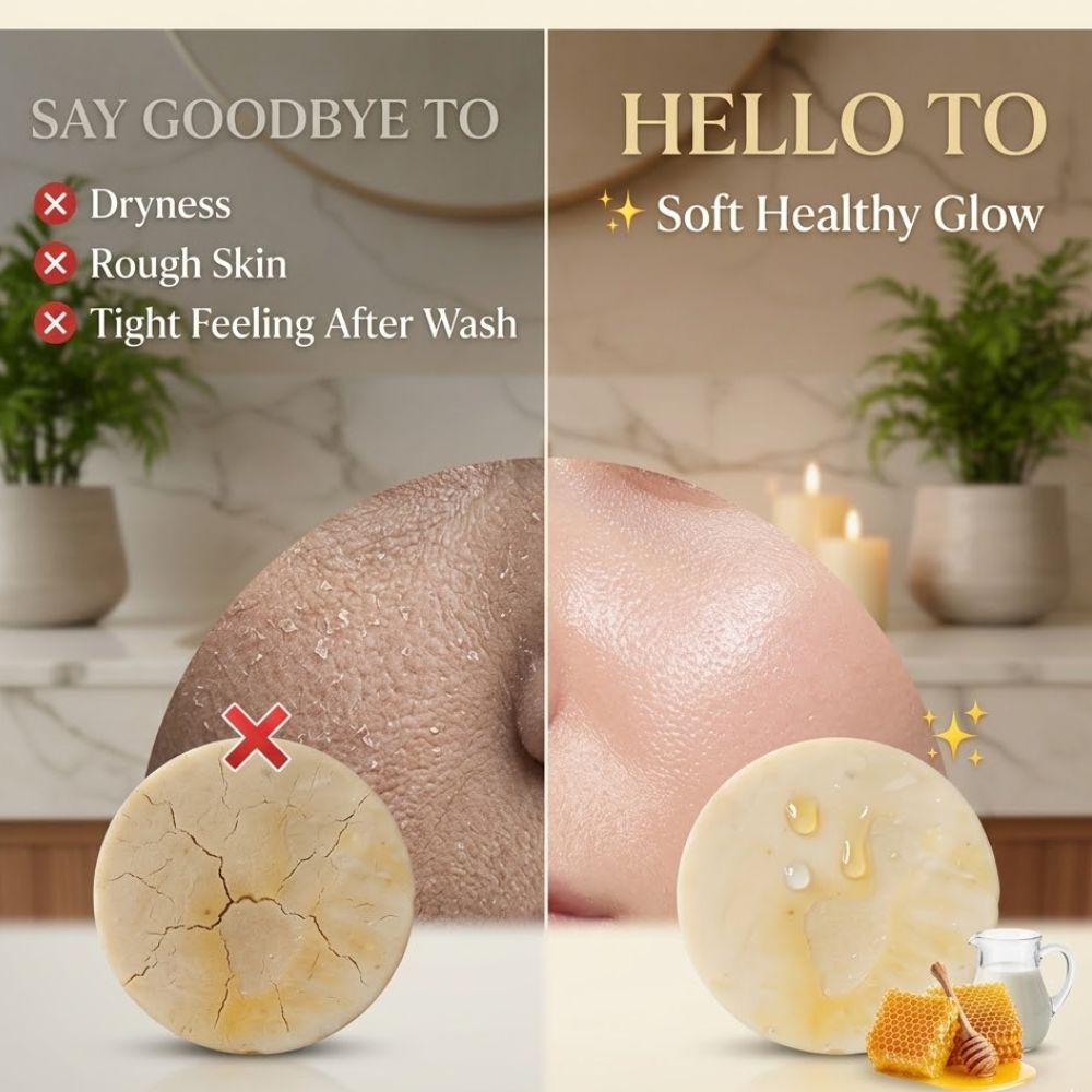 100% Natural Soap (Milk and Honey) Pack of 6