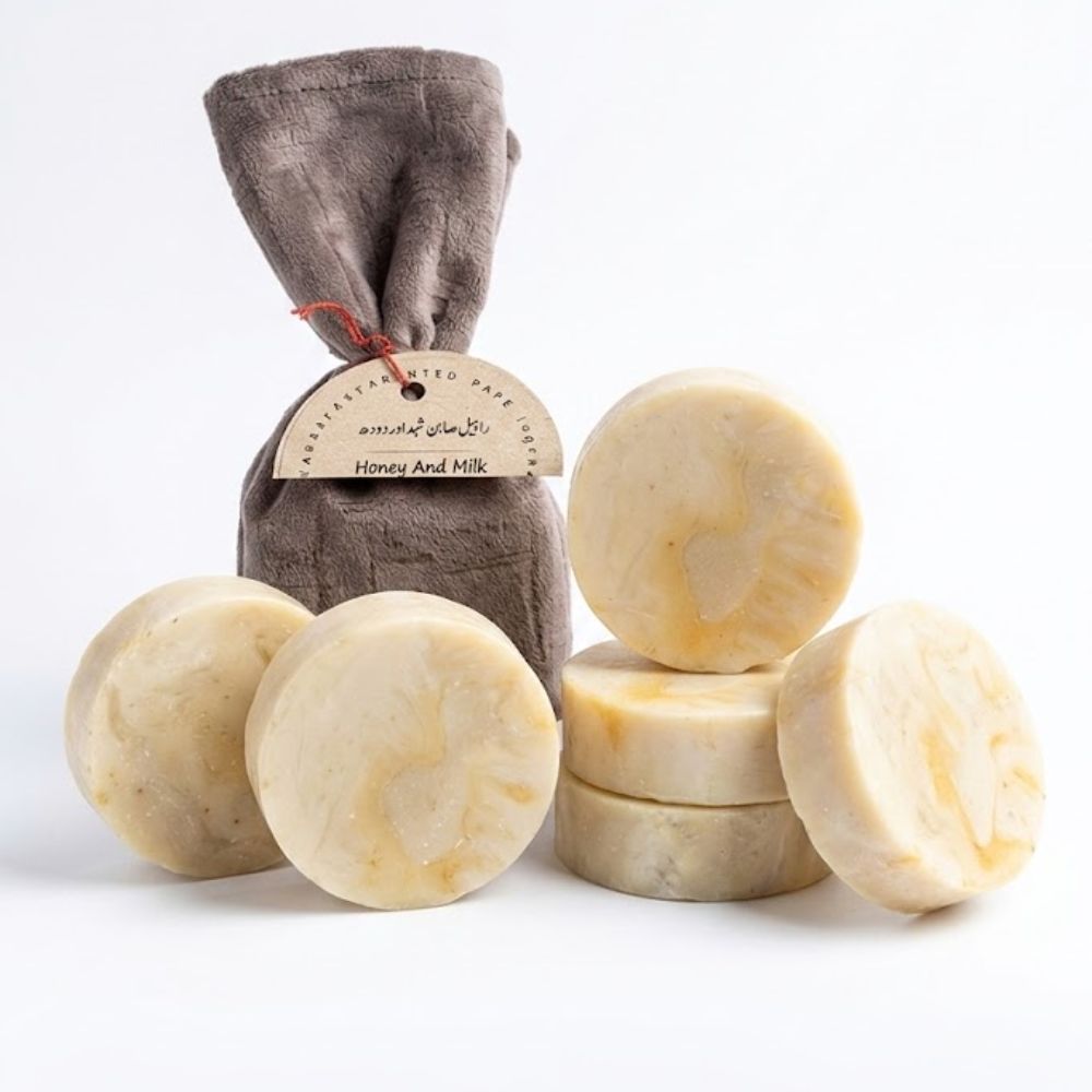 100% Natural Soap (Milk and Honey) Pack of 6